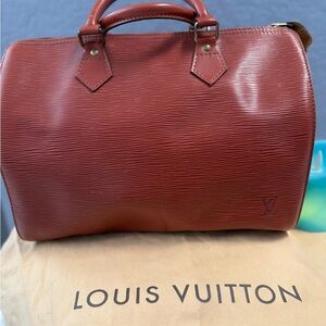 Authentic Louis Vuitton brown Epi leather Speedy 30